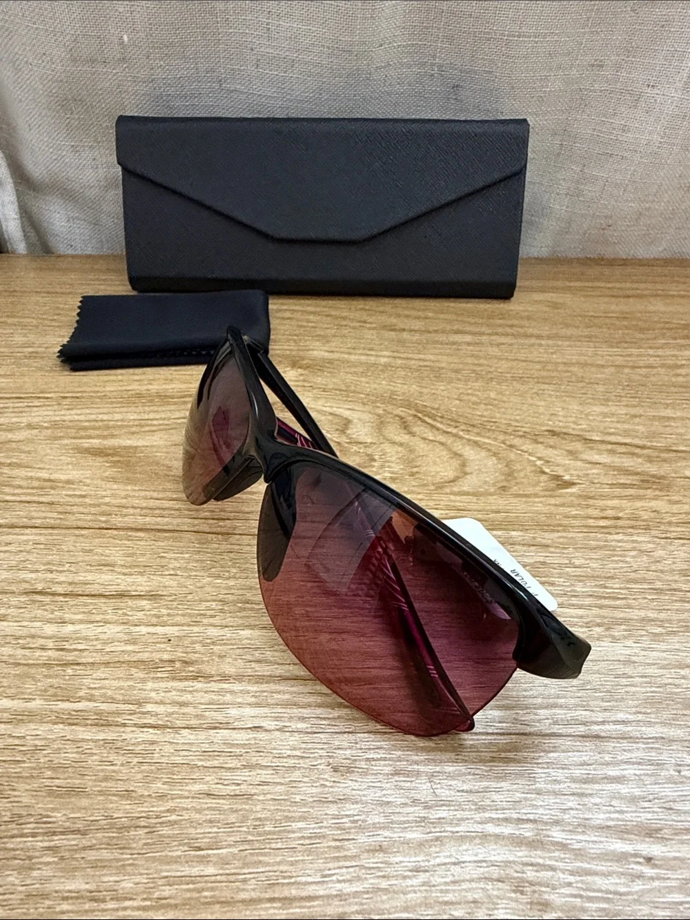 NEW Oakley Women's 009191 65/09  Black Frame , PNK P POLAR , GENERIC CASE
